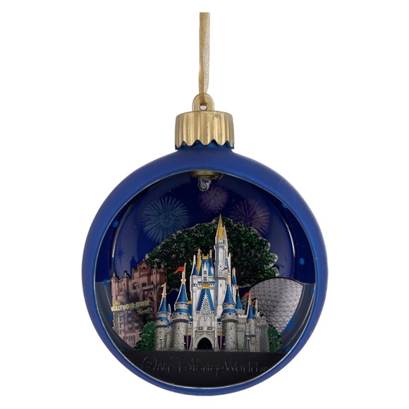 Disney World Four Parks with Fireworks Globe Ornament Light Up - NEW - Picture 1 of 1